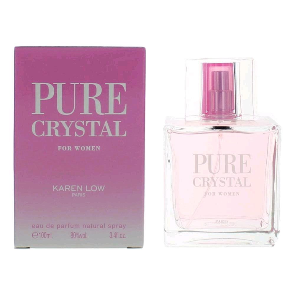 KAREN LOW 2pcs Pure Crystal by , 3.4 oz Eau De Parfum Spray for Women