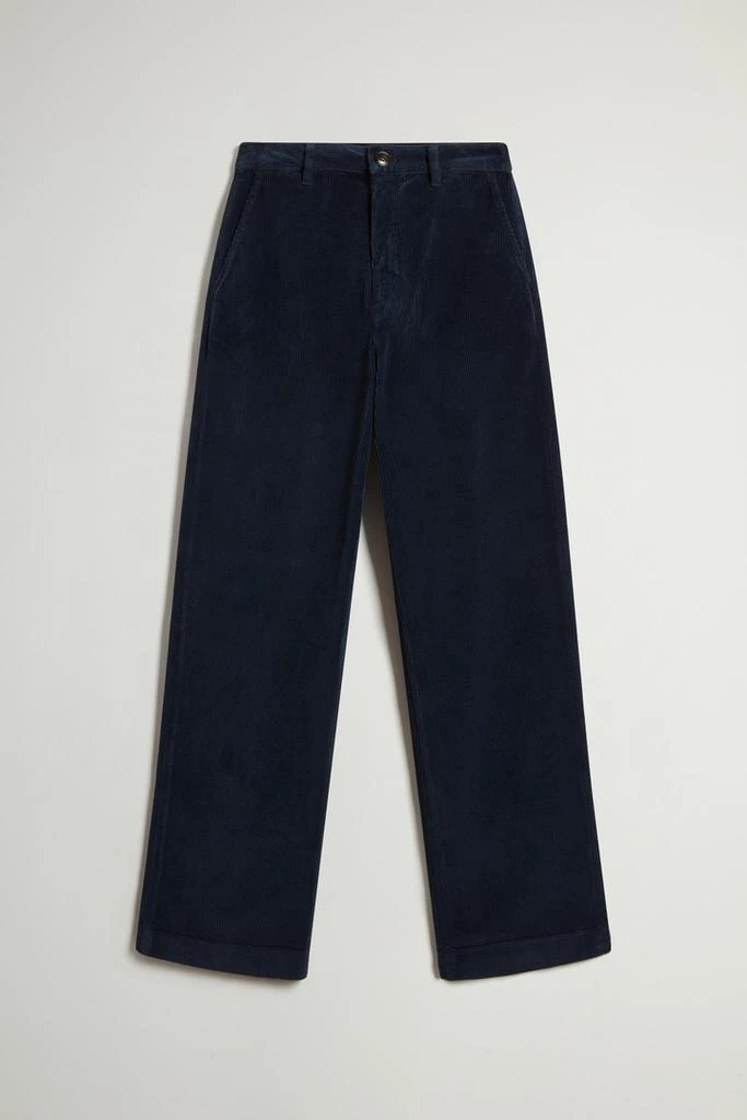 Woolrich Garment-Dyed Corduroy Pants - Women - Blue 4