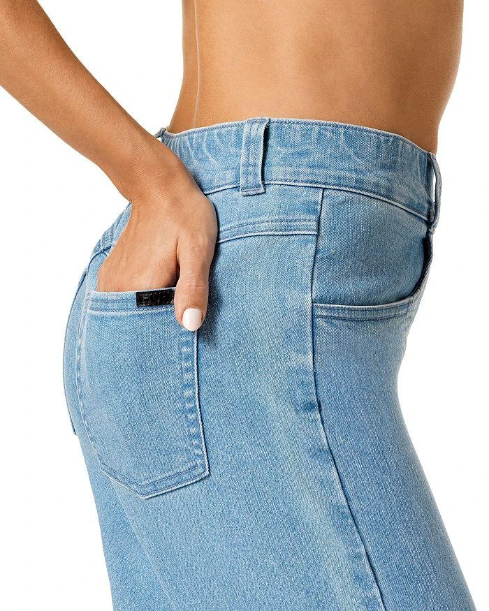 Hue High Rise Split Front Straight Leg Jeans in Classic Light 3