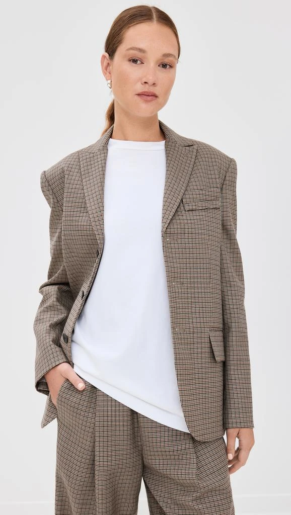 Tibi Thomas Menswear Check Dennis Cutout Blazer 1