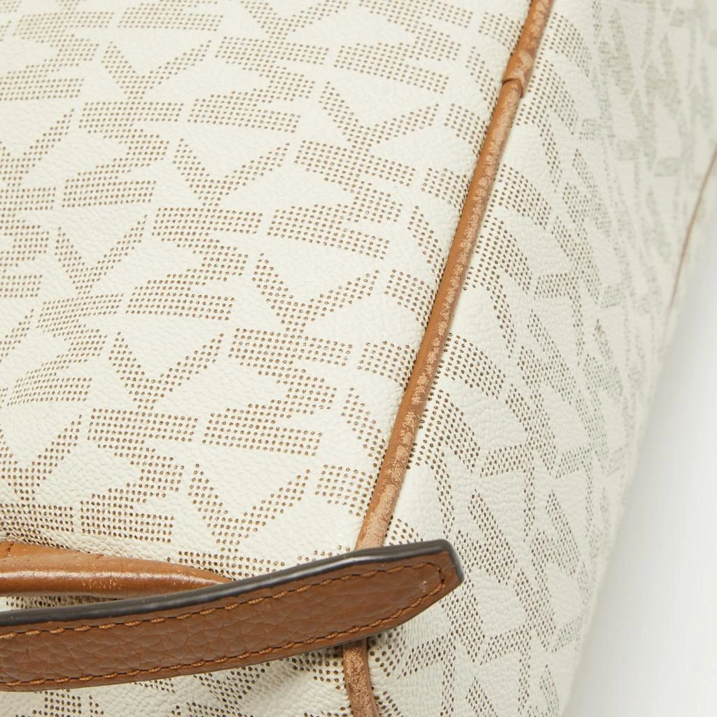 Michael Kors Michael Kors Off White Signature Coated Canvas Studded Abbey Backpack 6