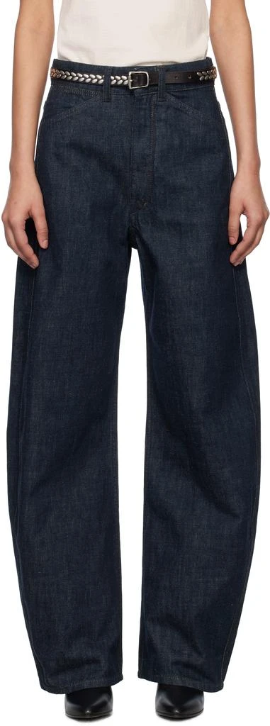 Lemaire Blue High Waisted Curved Jeans 1