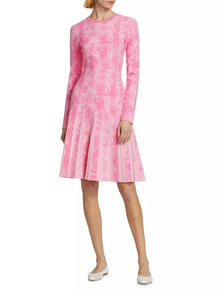 LELA ROSE Knitted Jacquard Knee-Length Dress 2