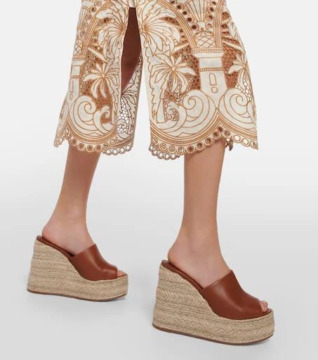 Christian Louboutin Ariella Zeppa leather espadrille wedges 4
