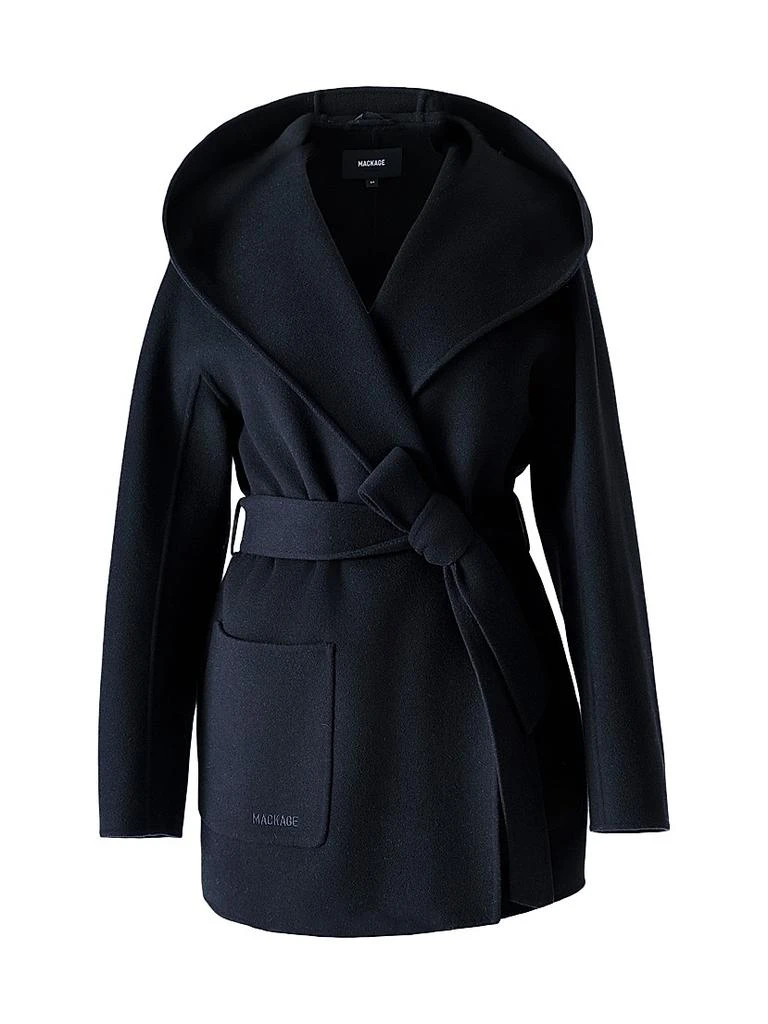 Mackage Paya Double-Face Wool Bathrobe Wrap Coat
