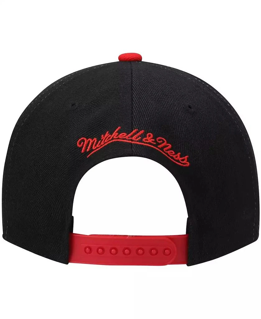 Mitchell & Ness Men's Red, Black Unlv Rebels Sharktooth Snapback Hat 3