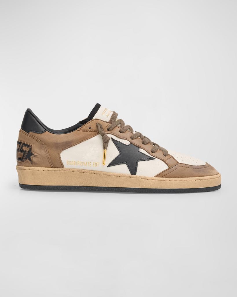 Golden Goose Men's Ballstar Nubuck Leather Low-Top Sneakers