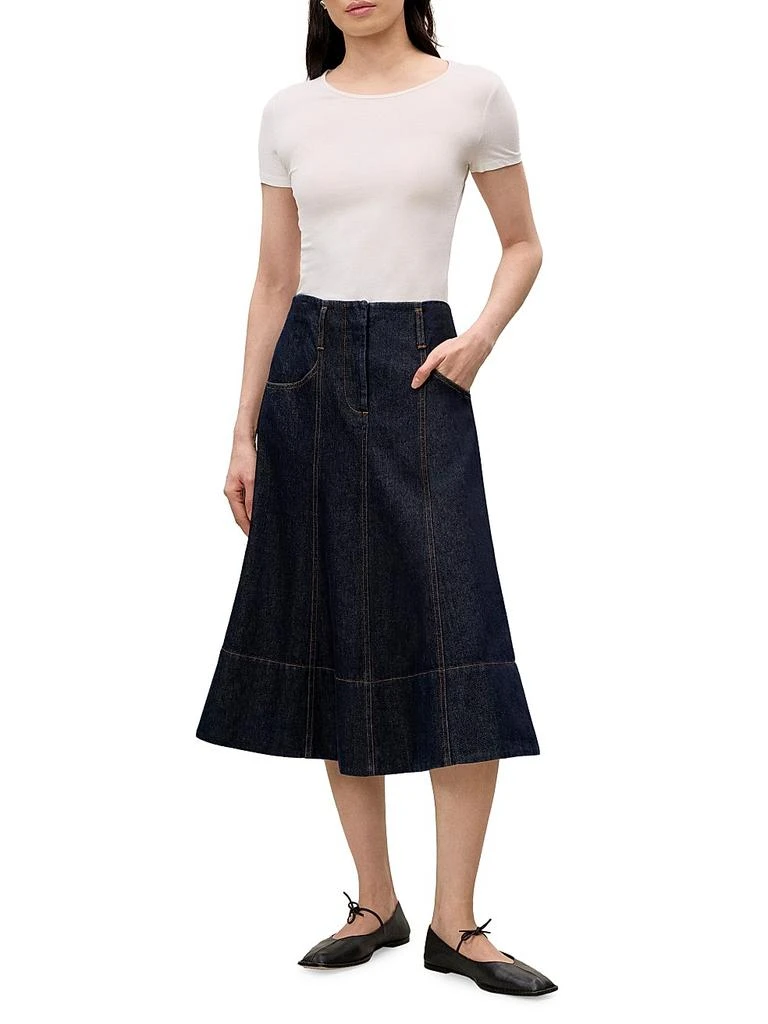 Rebecca Taylor Gabrielle Denim Midi-Skirt - Dresses & Skirts - BeyondStyle