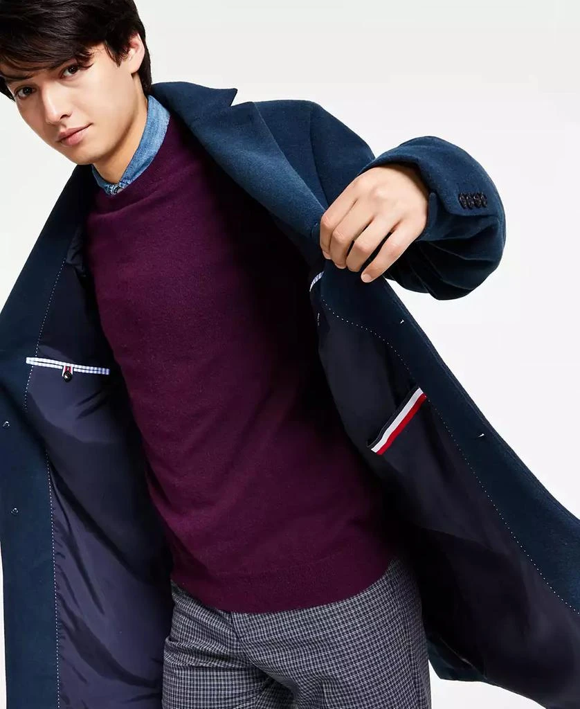 Tommy Hilfiger Men's Addison Wool-Blend Trim Fit Overcoat 4