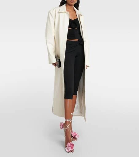 Magda Butrym Floral-appliqué silk biker shorts 2