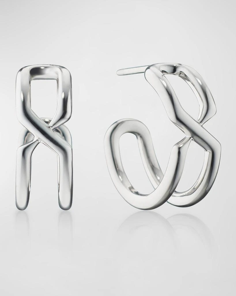 Monica Rich Kosann Sterling Silver The Symbol Large Infinity Hoops 1