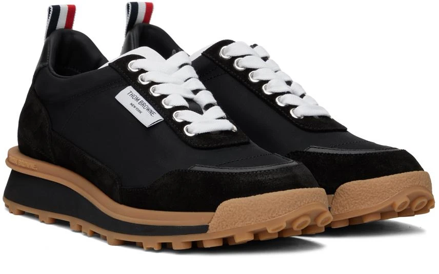Thom Browne Black Tech Nylon Alumni Sneakers 4