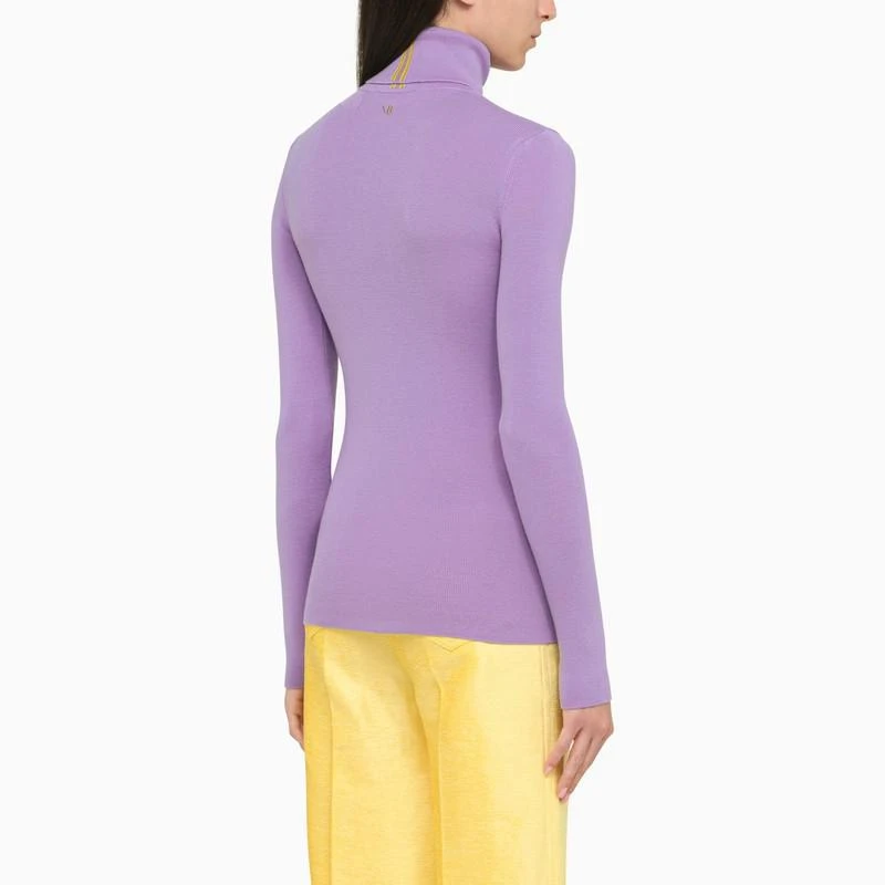 Victoria Beckham Victoria Beckham Lilac turtleneck sweater in 3