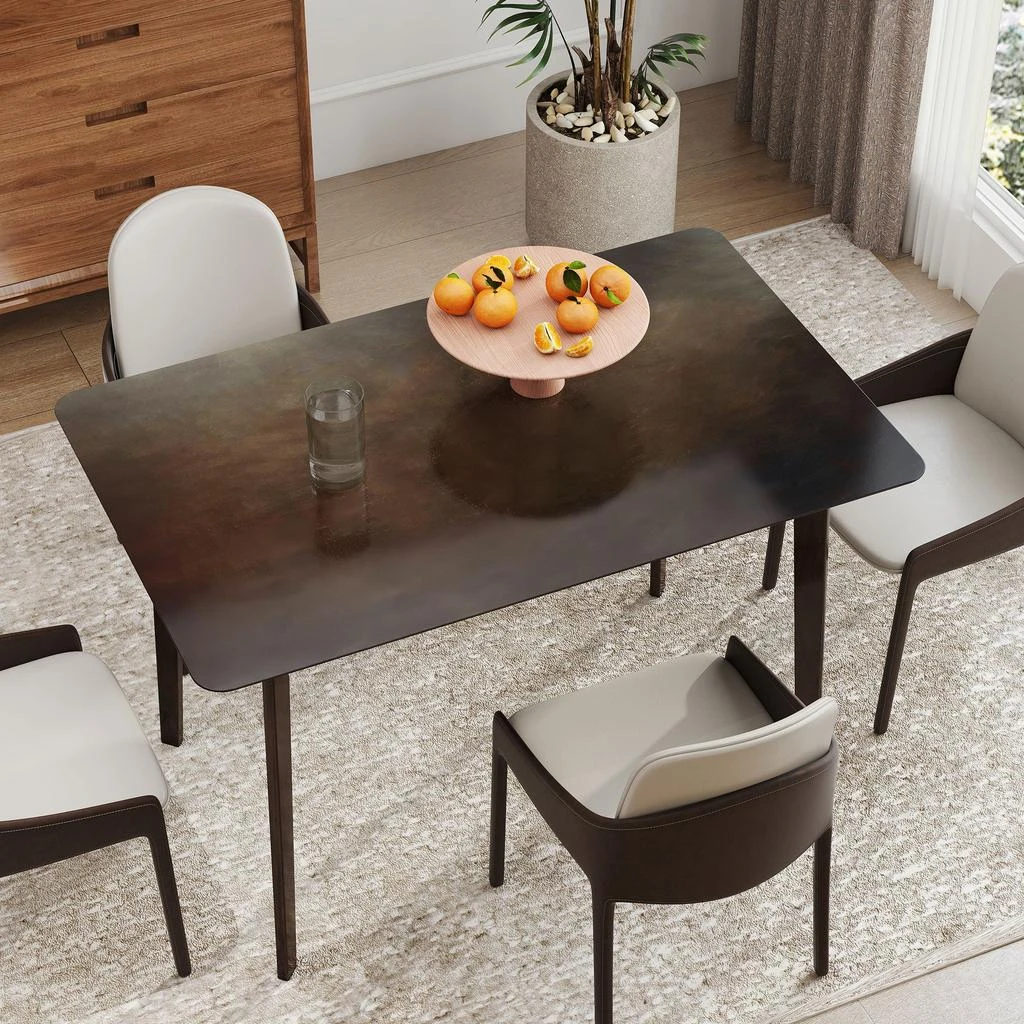 Hivvago Compact Rectangle Dining Table for 4 2