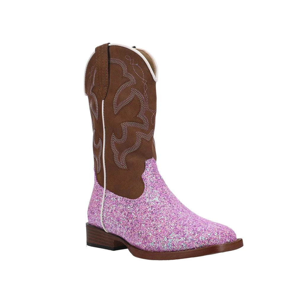 Roper Glitter Blast Square Toe Cowboy Boots (Little Kid-Big Kid) 2