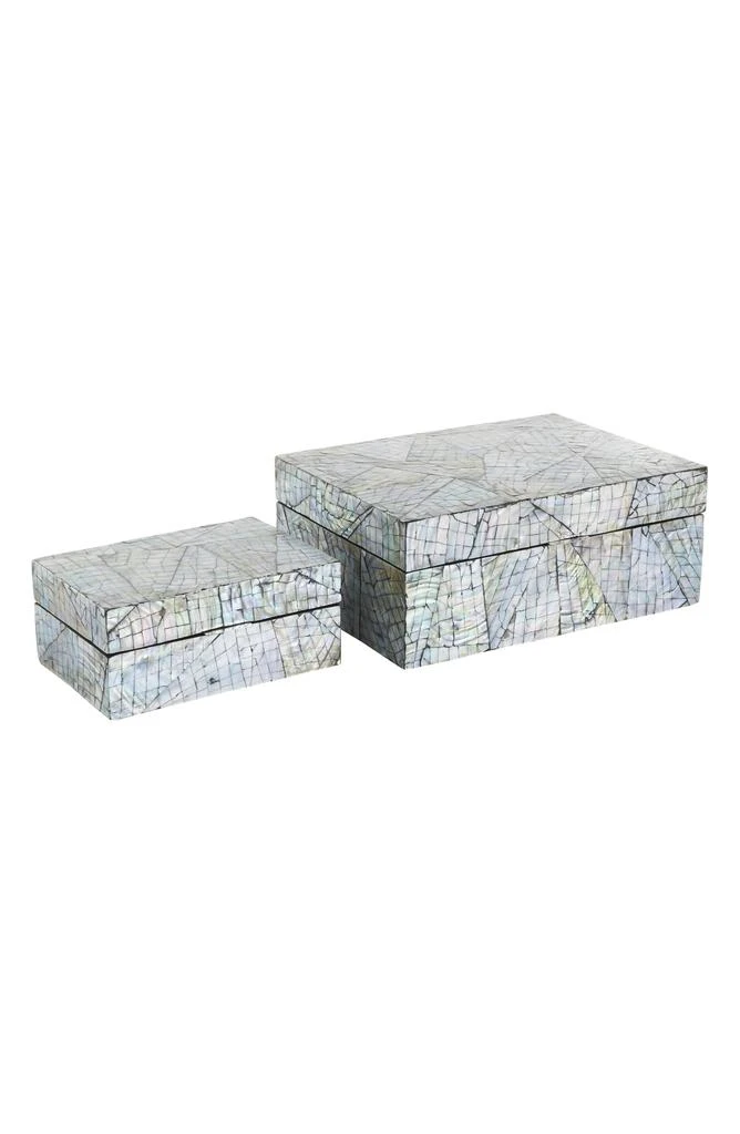 UMA Contemporary Set of 2 Decorative Mother of Pearl Boxes 5