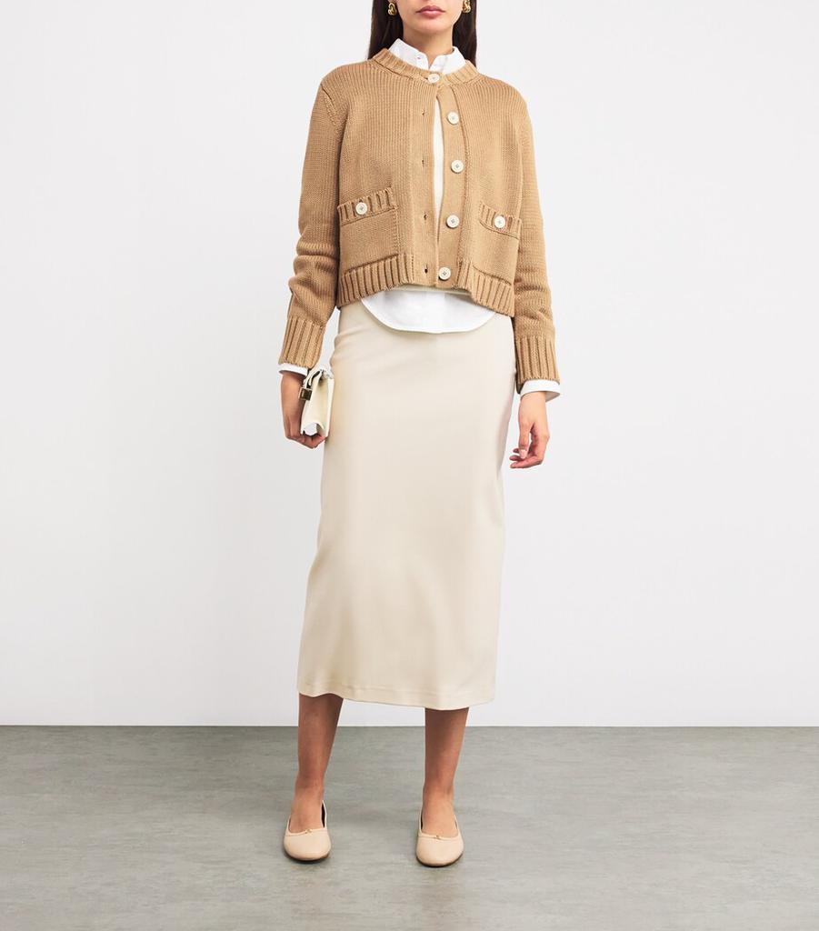 ME+EM Cotton Cropped Cardigan