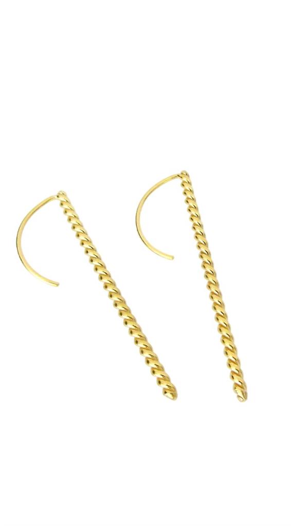 Jessica Elliot Women
s Layla Long Twist Earrings