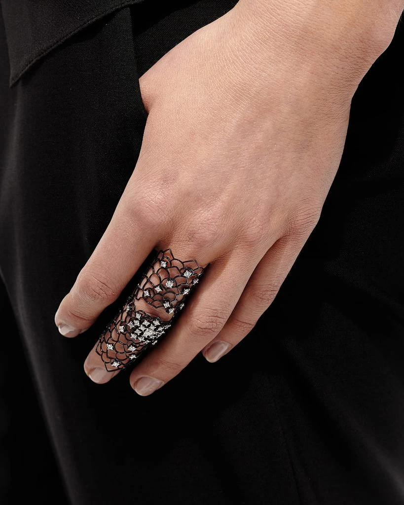 Staurino Moresca Blackened White Gold 
Diamond Ring 2