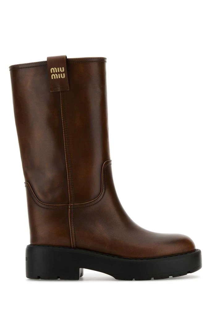 Miu Miu Brown Leather Boots 1
