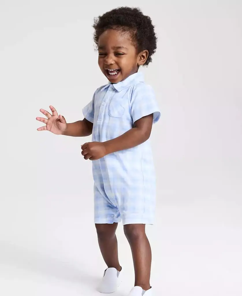 First Impressions Baby Boys Friendship Plaid Romper, Exclusively at Macy's