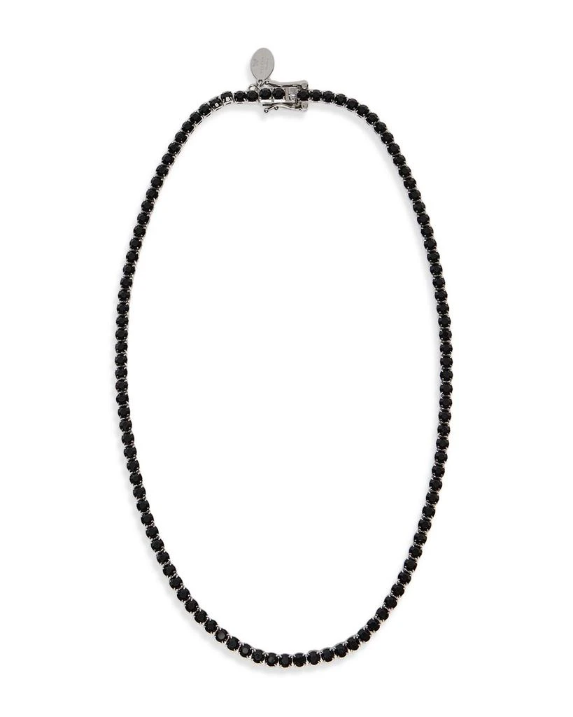 Weekend Max Mara Lodola Fit Black Rhinestone Tennis Necklace, 14" 2