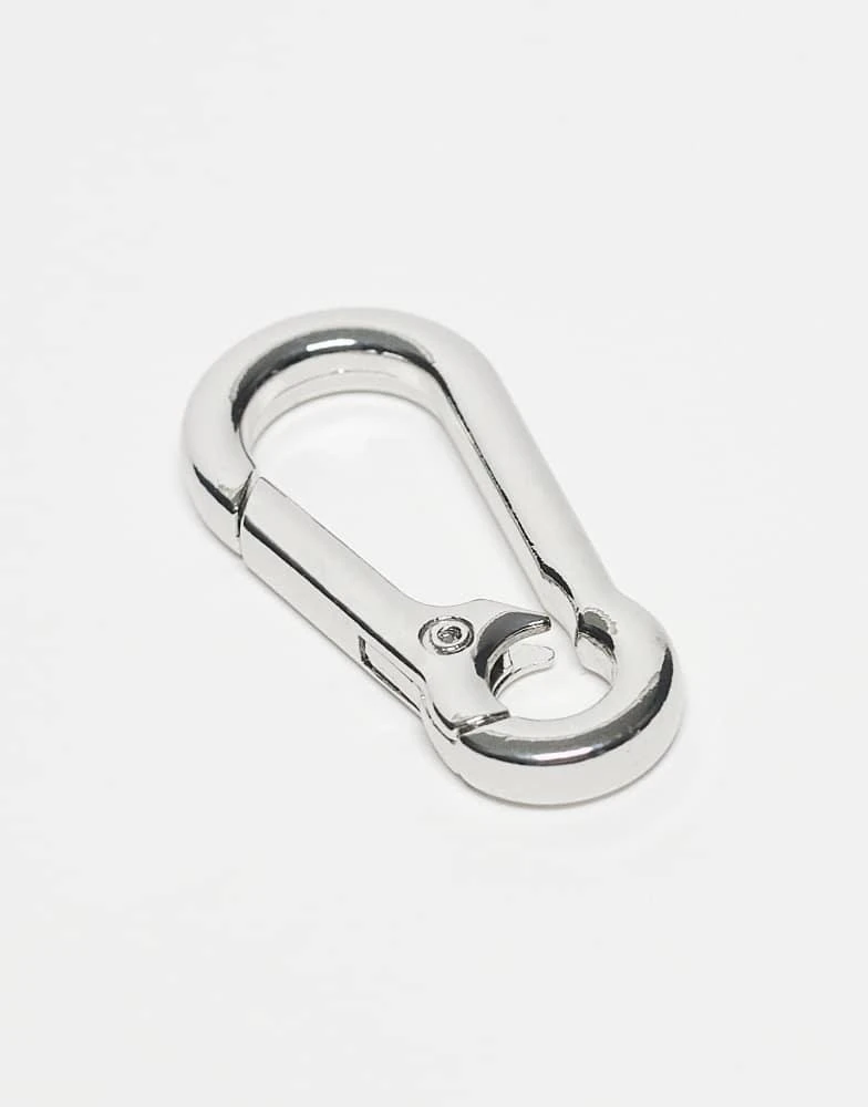 ASOS ASOS DESIGN festival jeans clip keyring in silver tone 3
