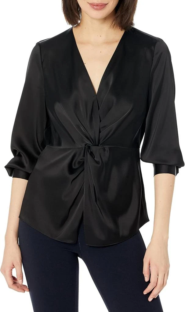 Theory Theory Womens Long-Sleeve Twist BlouseBlouse