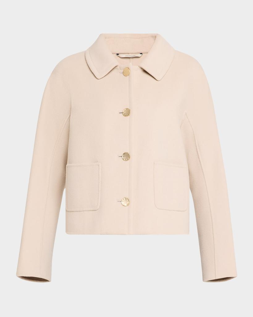 【MAX MARA】SOGNO JACKET Max Mara Sogno Button-Front Wool Short Jacket NATURAL 14