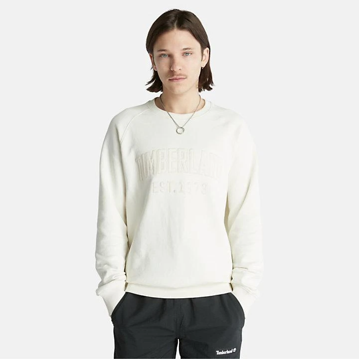 Timberland Modern Wash Logo Sweatshirt for Men in White 1