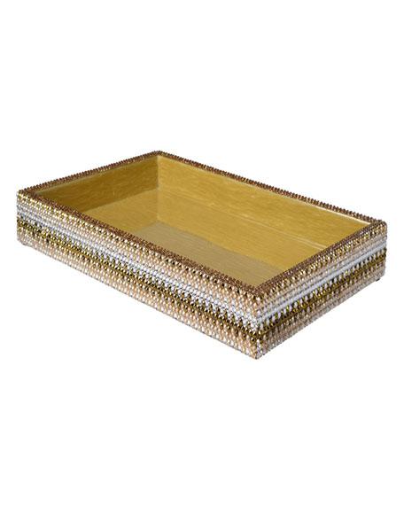 Mike & Ally Biarritz Small Tray with Swarovski Crystals, Gold