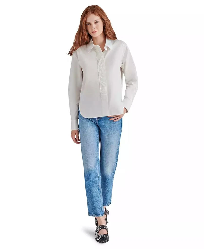 Steve Madden Women's Merida Ruffled Boyfriend Shirt 5
