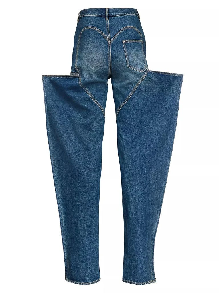 AREA Split Crystal-Embellished Jeans 2