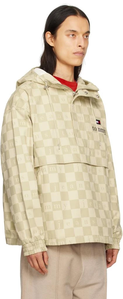 Tommy Jeans Beige Checkerboard Chicago Jacket 2