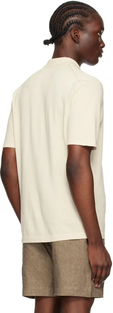 Sunspel Off-White Sea Island Cotton Polo 3