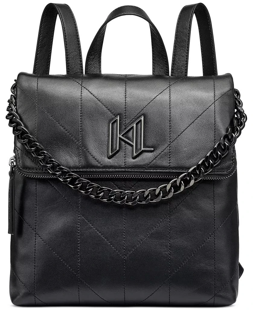 Karl Lagerfeld Paris Lavande Leather Backpack 1