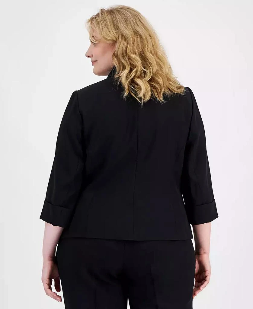 Kasper Plus Size Open-Front Soft Blazer 8