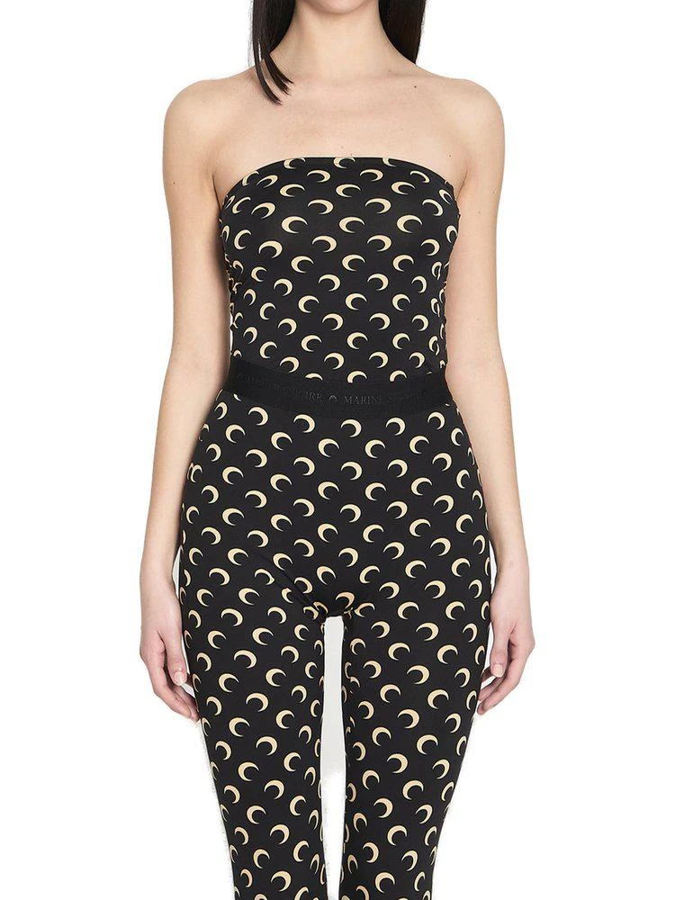 MARINE SERRE Marine Serre Moon Jersey Bustier Top