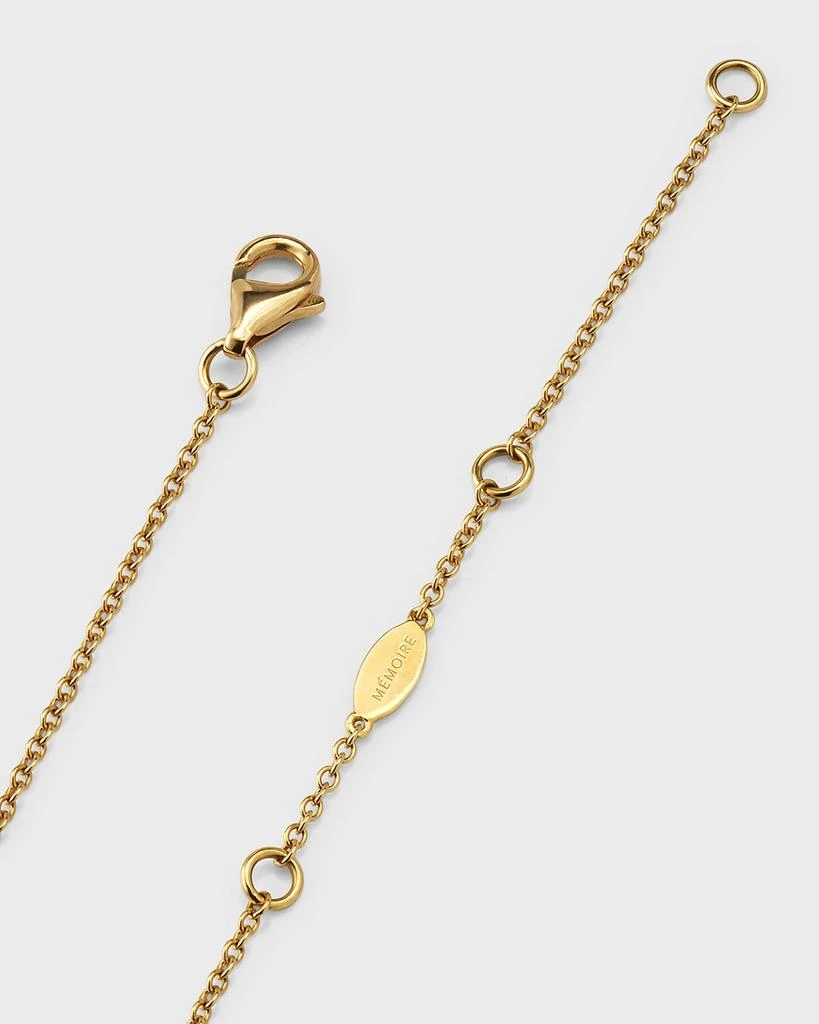 Memoire 18K Yellow Gold 13 Round Diamond Three Prong Necklace, 18"L, 0.82tcw 4