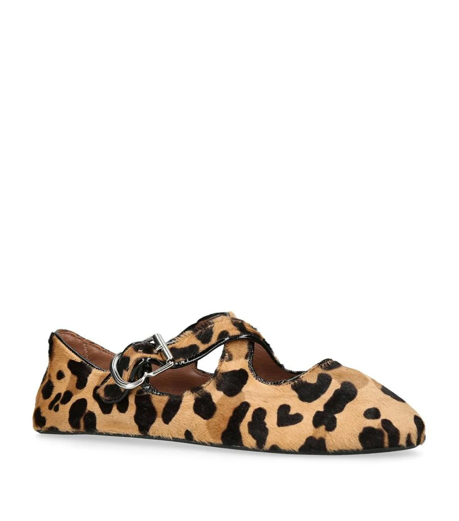Alaïa Leopard Print Criss-Cross Ballet Flats 3