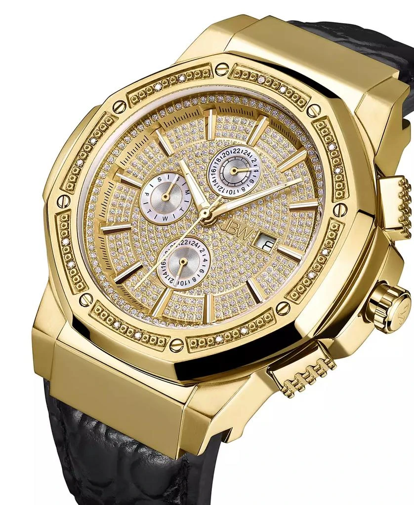 Jbw Men's 10 YR Anniversary Saxon Diamond (1/6 ct.t.w.) & 18K Gold Plated Watch 3