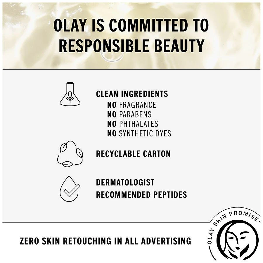 Olay Wrinkle Correction Serum with Vitamin B3+ Collagen Peptides Fragrance Free 7