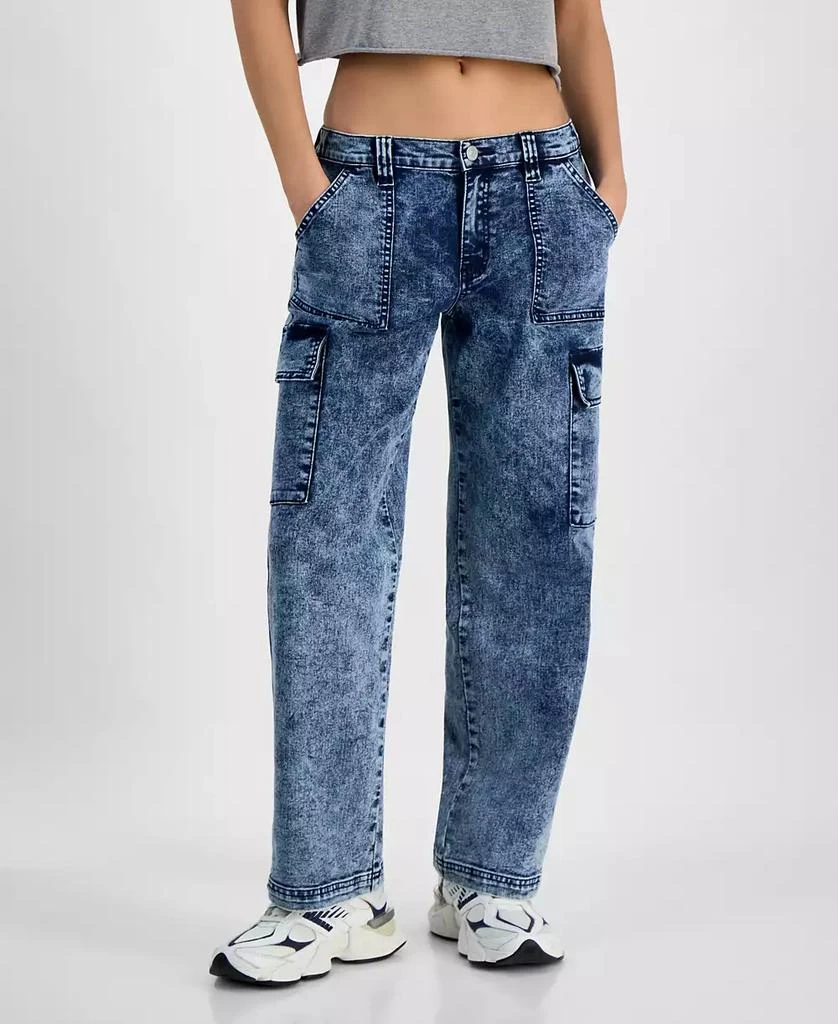 Madden Girl Juniors' Wide-Leg Cargo Skater Jeans 3