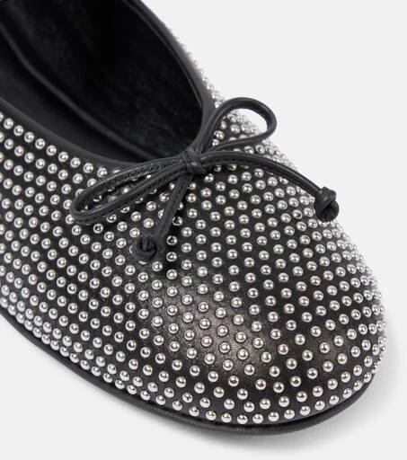 Miu Miu Embellished leather ballet flats 6