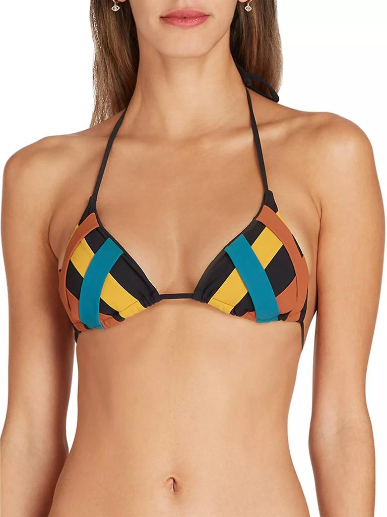 VALIMARE Ibiza Colorblocked Bandage Bikini Top 3