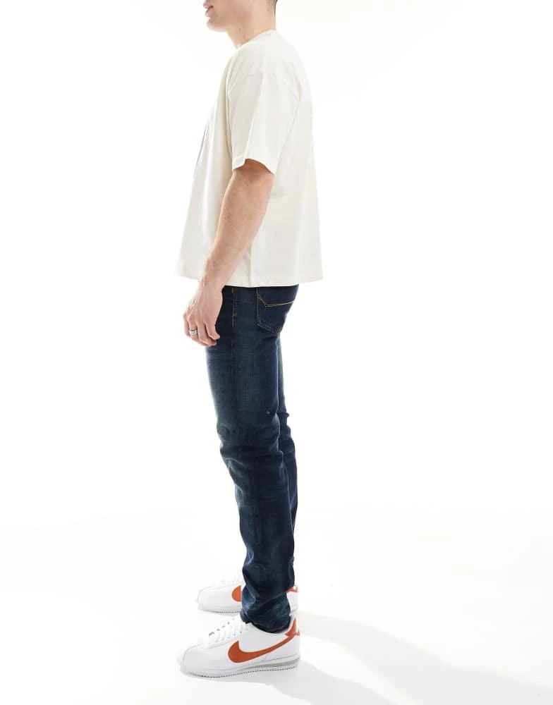 River Island River Island skinny fit jeans in faded darkwash blue 3