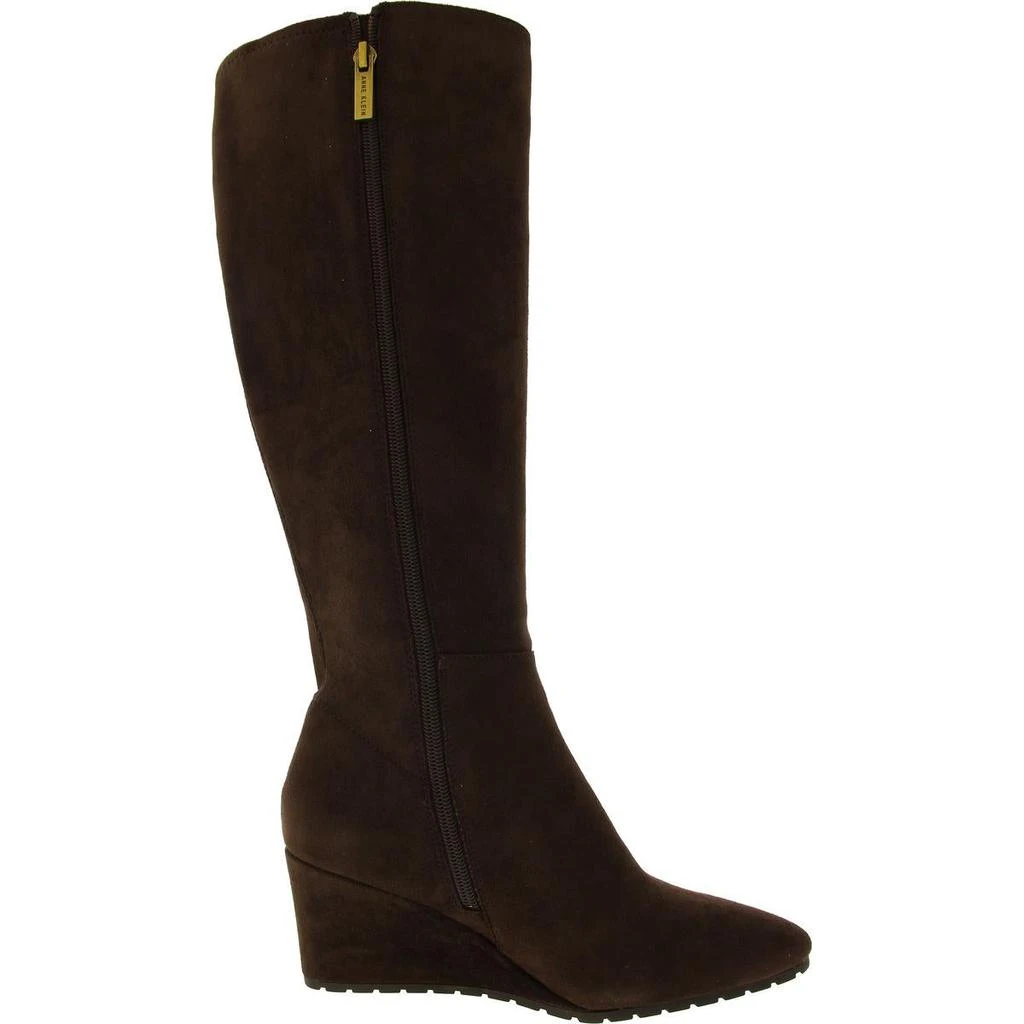 Anne Klein Womens Faux Suede Wedge Knee-High Boots 2