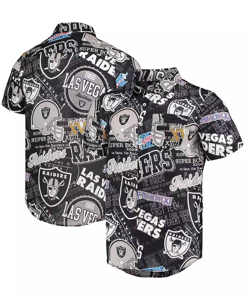 FOCO Men's Black Las Vegas Raiders Thematic Button-Up Shirt 1