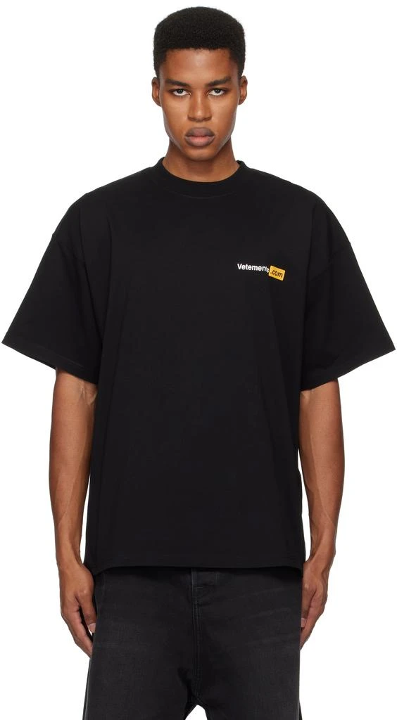 Vetements Black 'Vetements.com' T-shirt 1