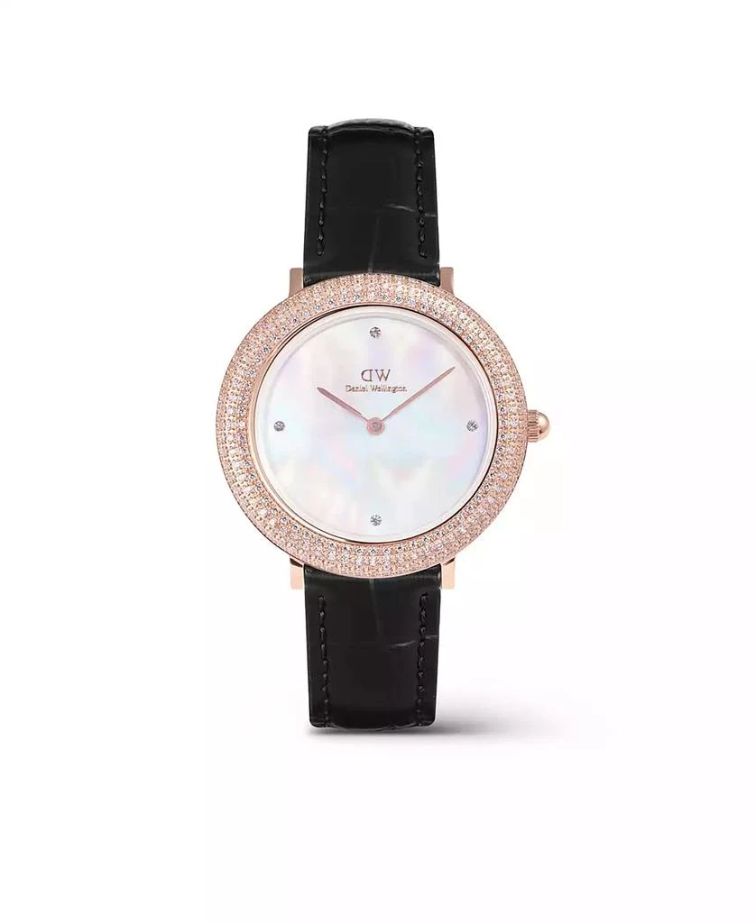 Daniel Wellington Women's Analog Black Leather Watch, 32mm 1